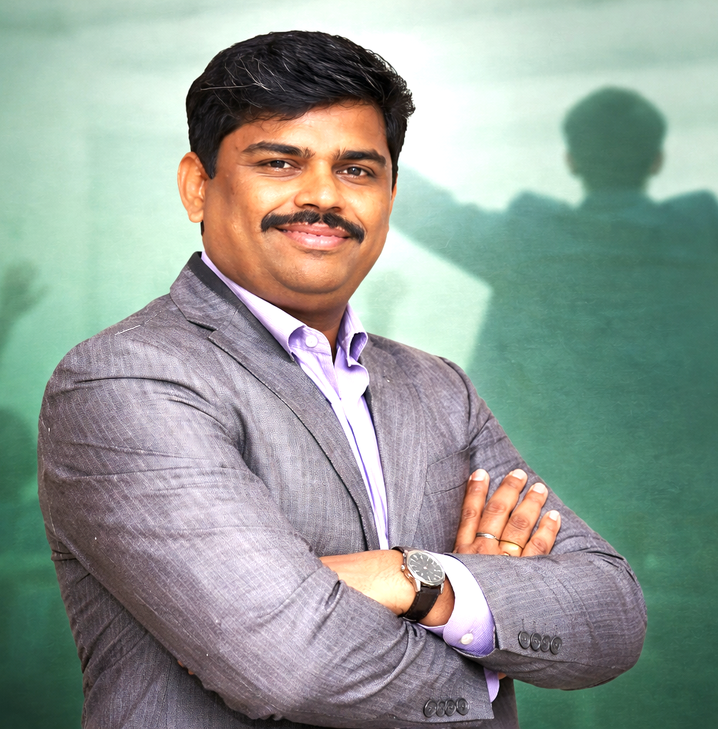 confident professional headshot in education setting